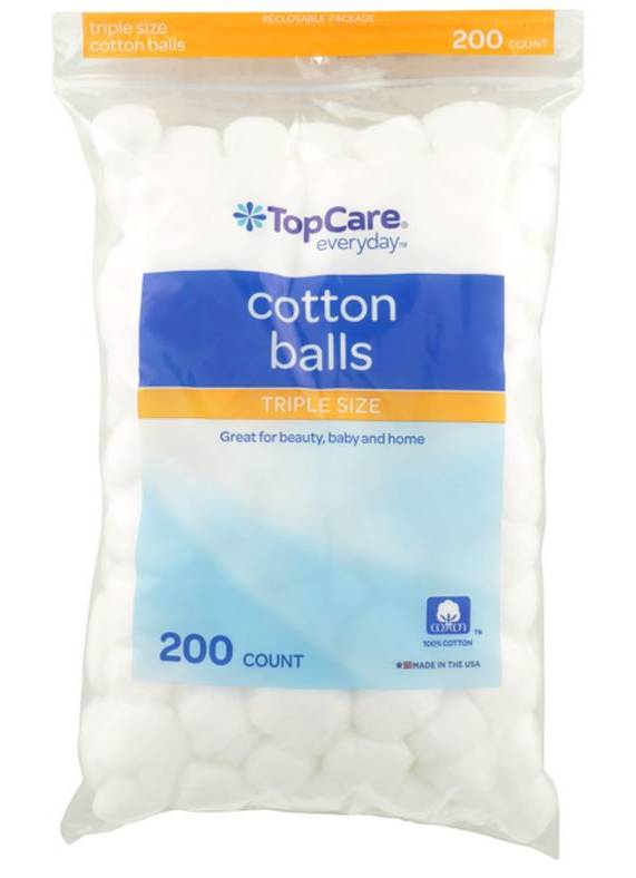 Top Care Cotton Balls Triple Size 200 ct