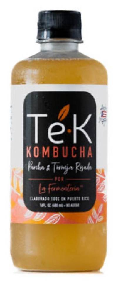 Tek Kombucha Parcha & Toronja Rosada 16 oz