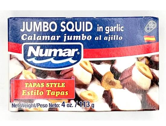 Numar Calamar Jumbo al Ajillo 4 oz