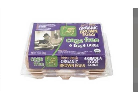 Noah’s Pride Organic Large Brown Eggs 6 ct
