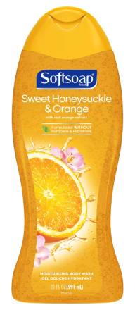 Softsoap Sweet Honeysuckle & Orange Scrub Body Wash 20 oz