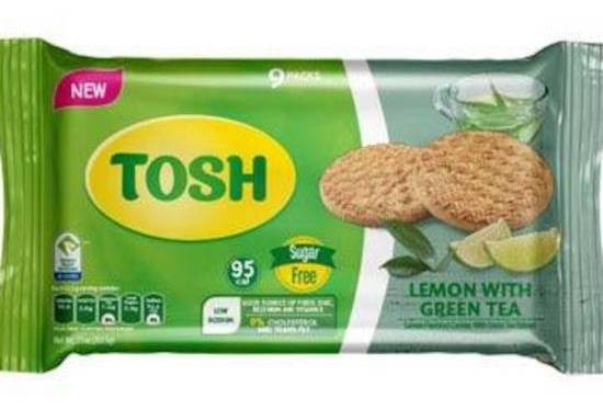 Tosh Lemon with Green Tea Sugar Free Cookies 7.1 oz