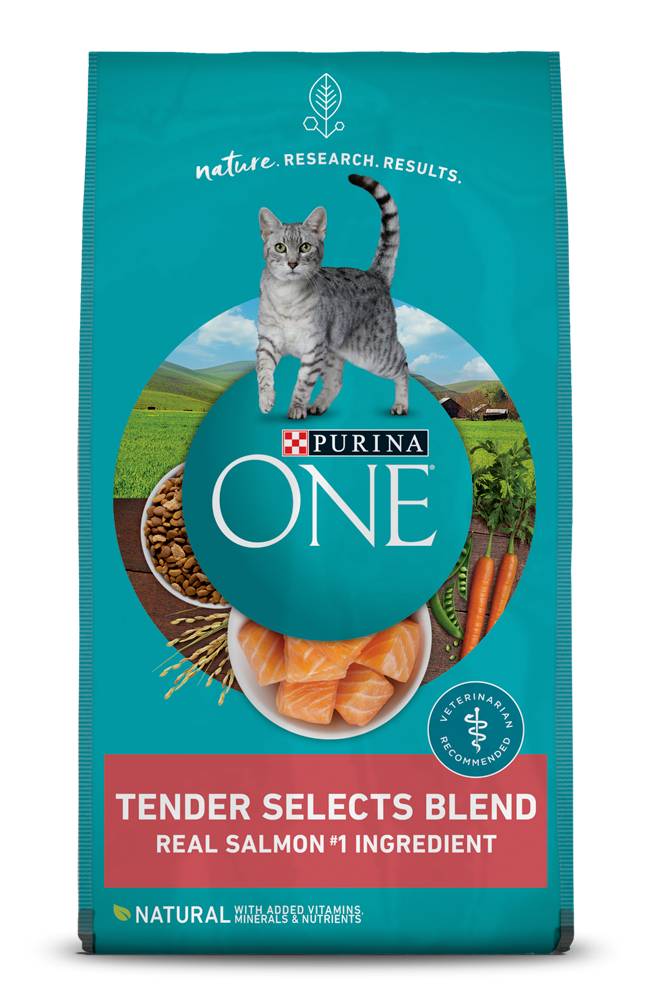 Purina One Tender Selects Salmon Dry Cat Food Food 3.5 lbs