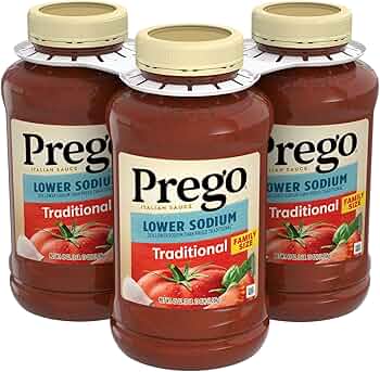 Prego Traditional Lower Sodium Spaghetti Sauce 3-24 oz 