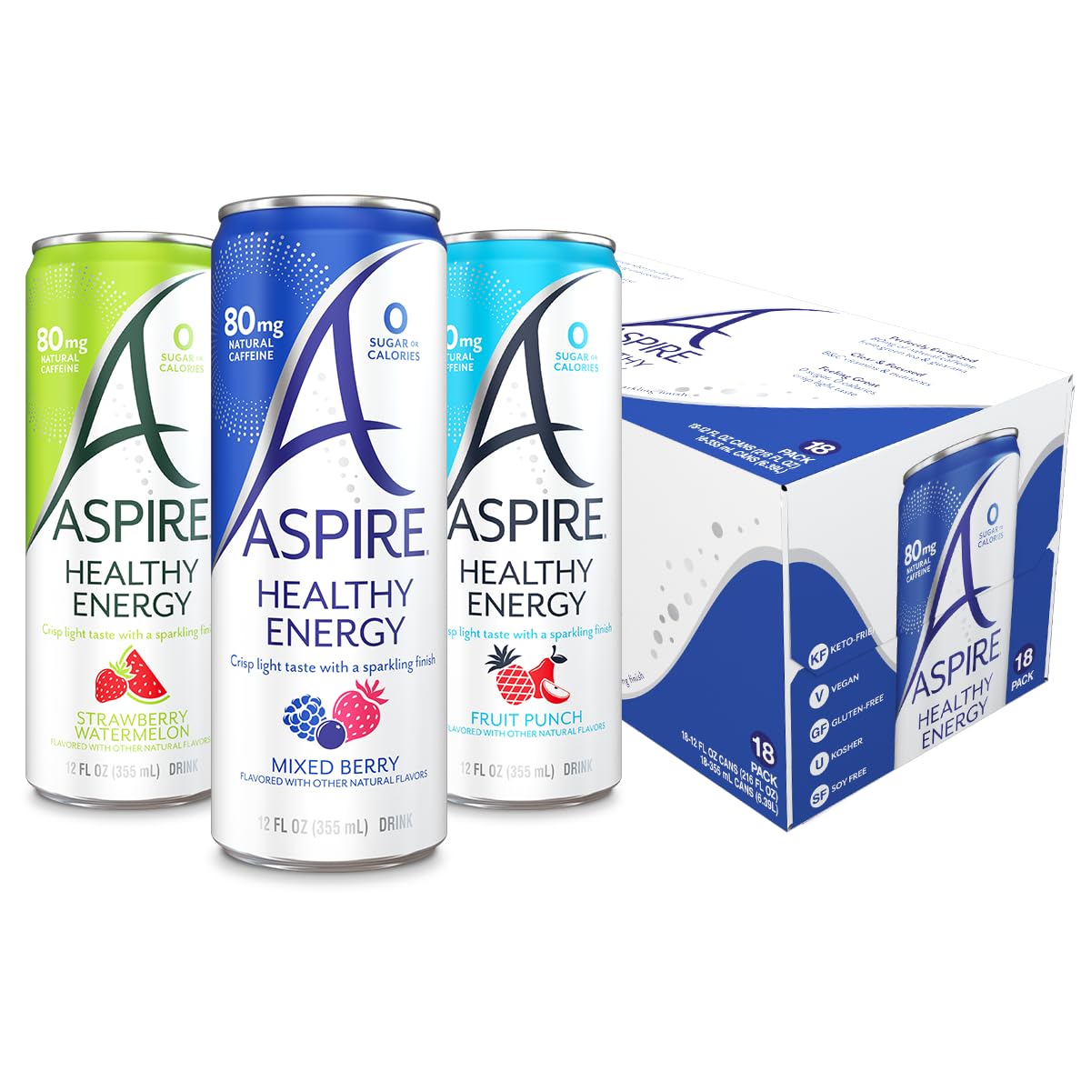 Aspire Energy Variety Pack 18-12 oz