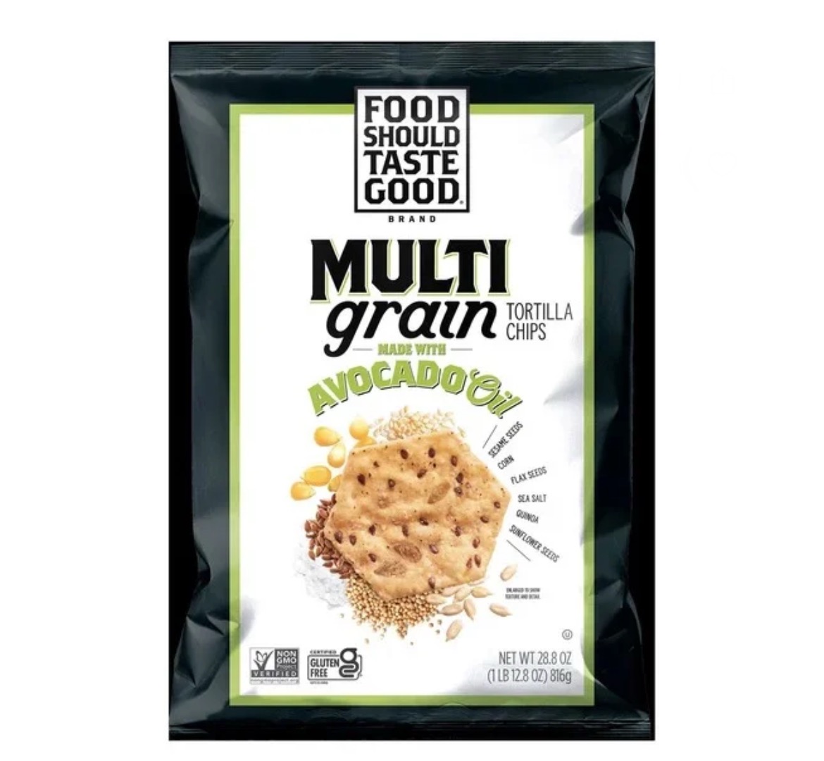 Food Should Taste Good Multigrain Tortilla Chips with Avocado Oil 28.8 oz