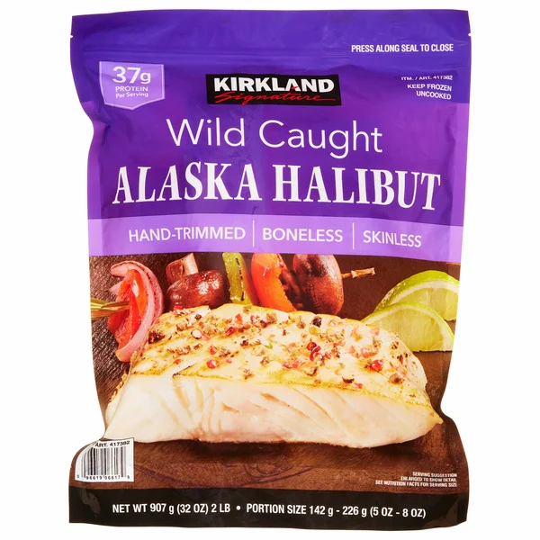 Kirkland Signature Wild Alaskan Halibut Individually-Wrapped 32 oz