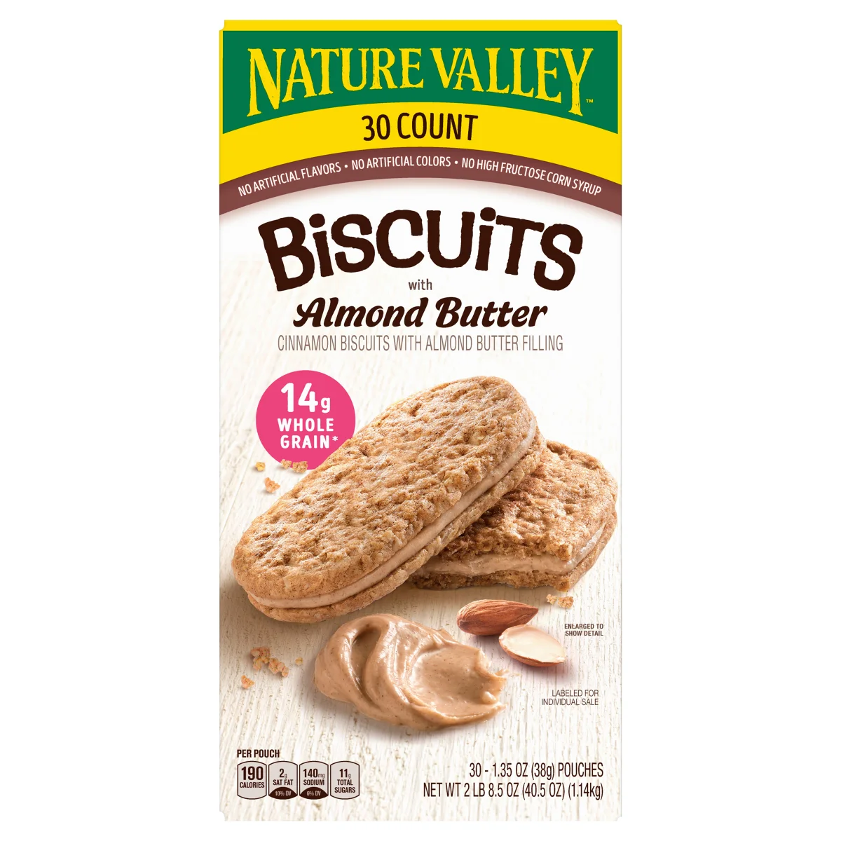 Nature Valley Almond Butter Biscuits 30-1.35 oz