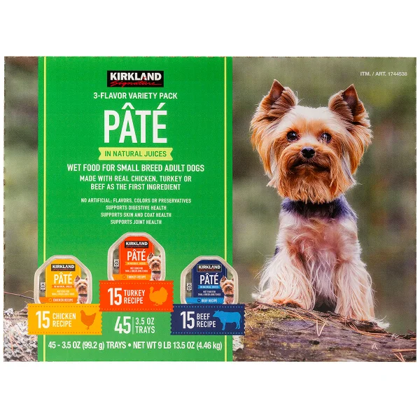 Kirkland Signature Wet Dog Pate Variety Pack 45-3.5 oz