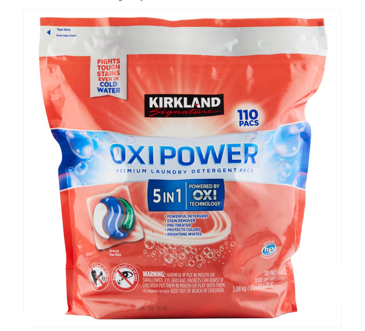 Kirkland Signature Oxi Power Laundry Detergent Pacs 110 ct