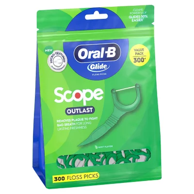 Oral B Glide Floss Picks With Scope 300 ct 