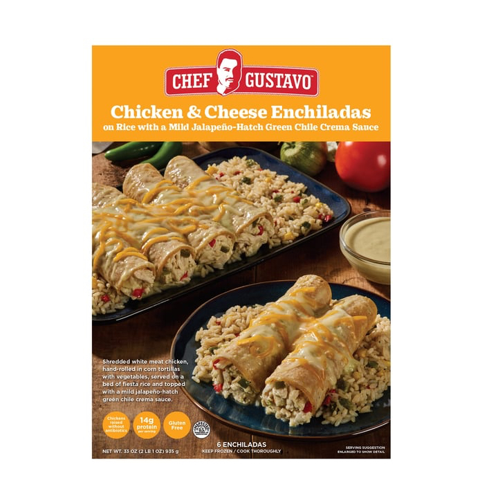 Chef Gustavo Chicken & Cheese Enchiladas with Rice 33 oz