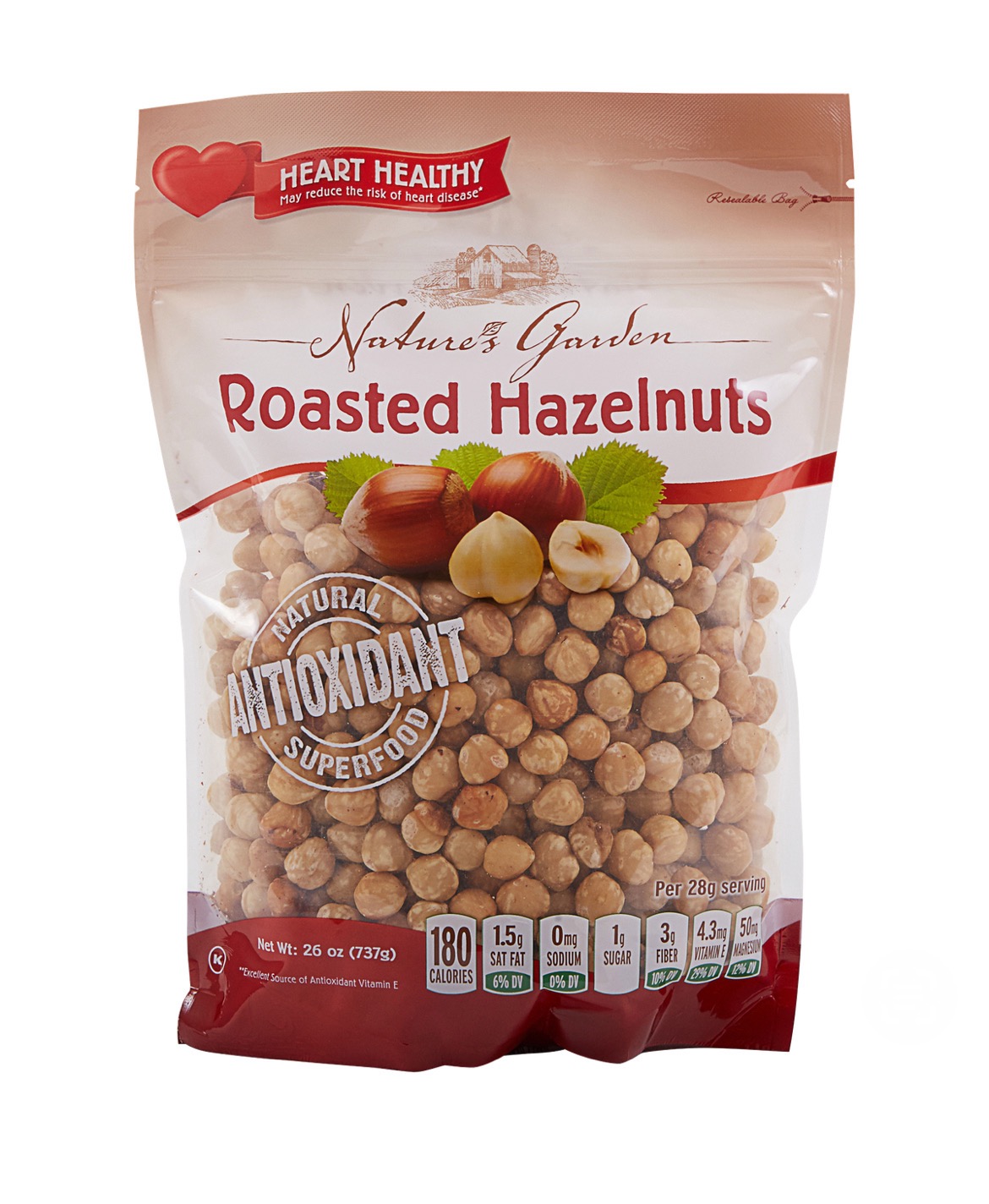 Nature’s Garden Roasted Unsalted Hazelnuts 16 oz