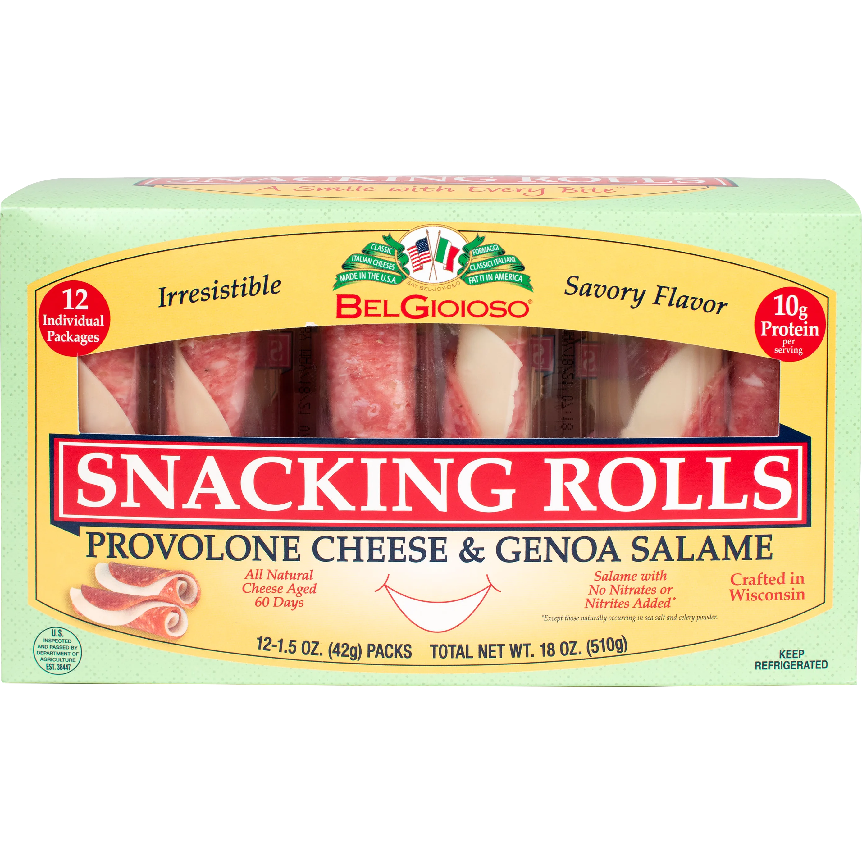 Belgioioso Provolone Salame Rollos 12-1.5 oz