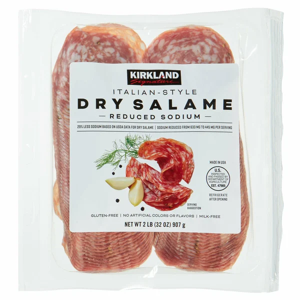 Kirkland Signature Italian Style Dry Salame Reduced Sodium 32 oz 