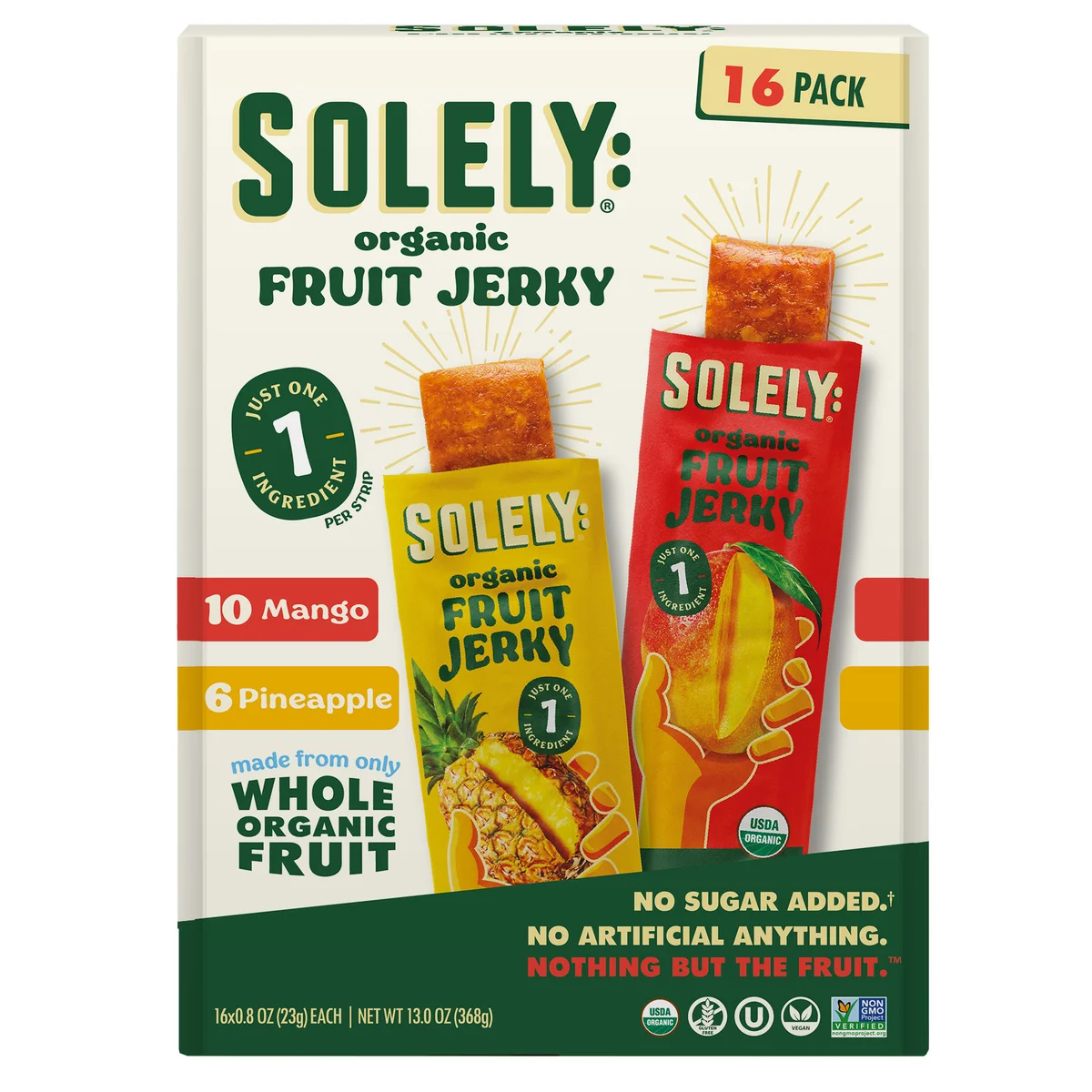 Solely Organic Fruit Jerky Variety 16-0.8 oz