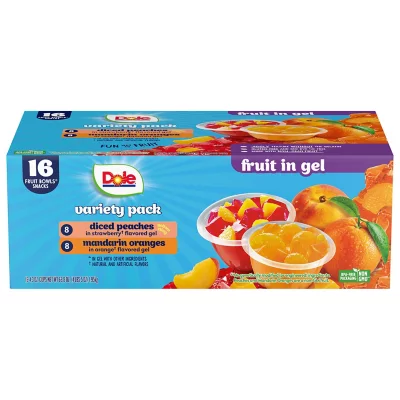Dole Fruit in Strawberry and Mandarin Gel Cups 16-4.3 oz