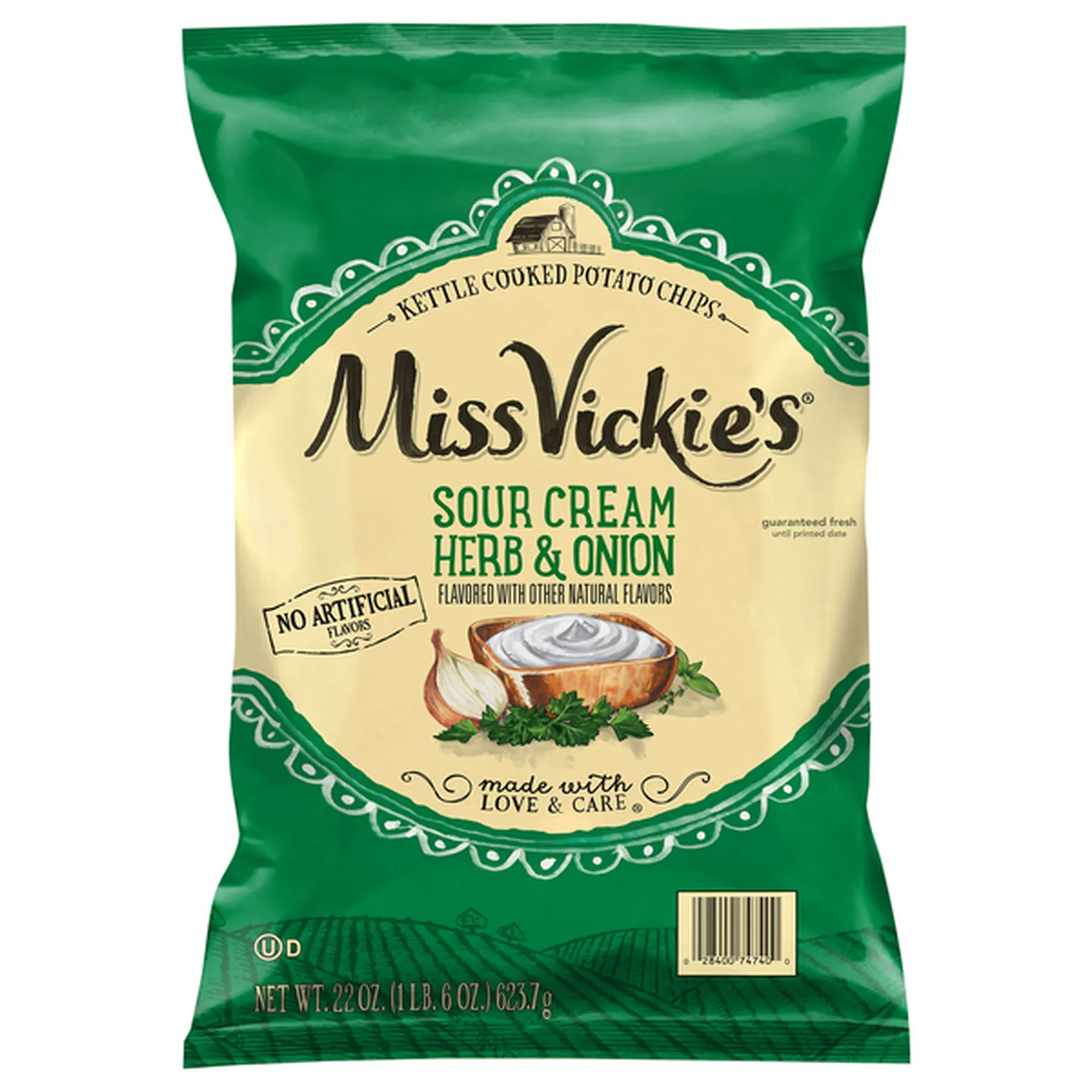 Miss Vickie’s Sour Cream Herb & Onion Potato Chips 22 oz