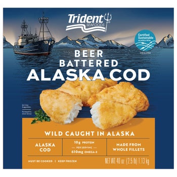 Trident Seafoods Beer Battered Alaska Cod 2.5 lbs 