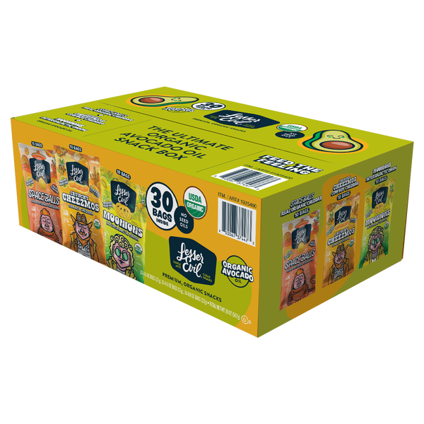 Lesser Evil Organic Avocado Oil Snack Box 30 ct