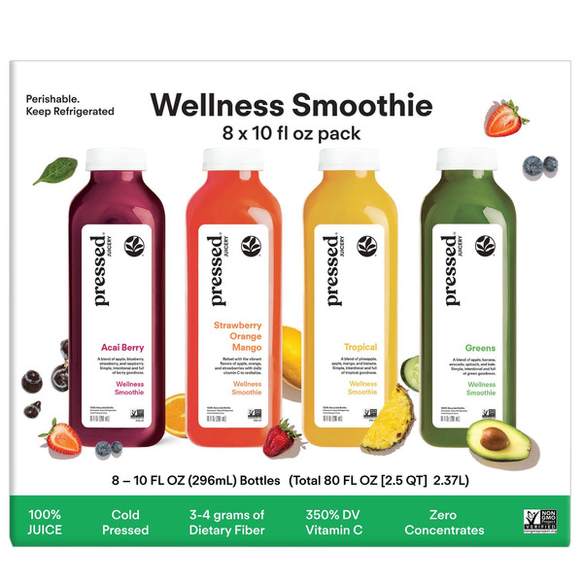 Pressed Juicery Wellness Smoothies 8-10 oz