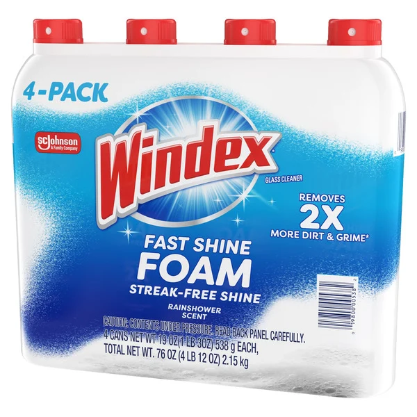 Windex Foam Glass Cleaner 4-19 oz