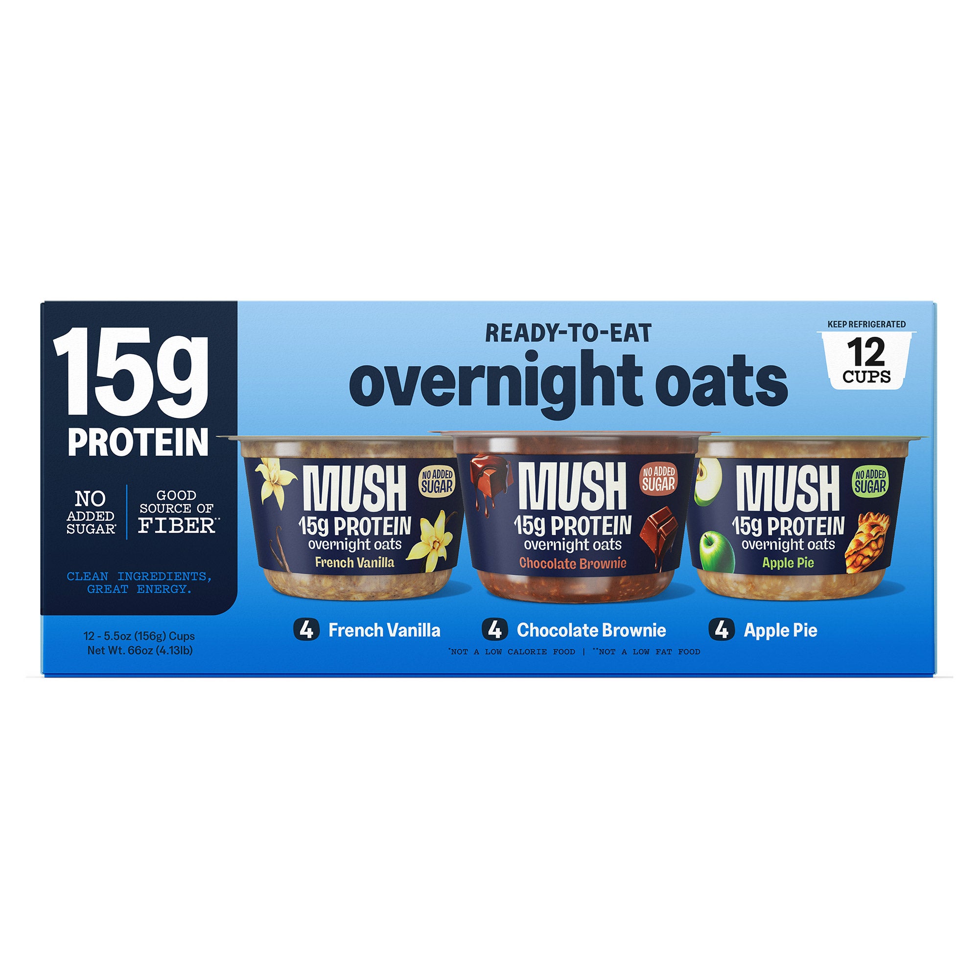 Mush Protein Overnight Oats Variety 12-5.5 oz