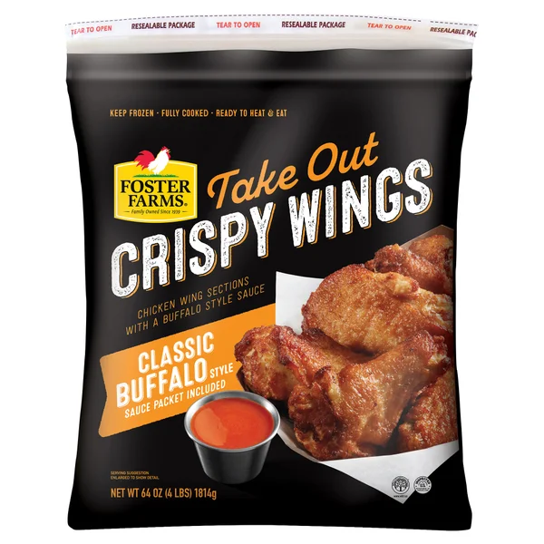Foster Farms Takeout Classic Buffalo Crispy Wings 4 lbs