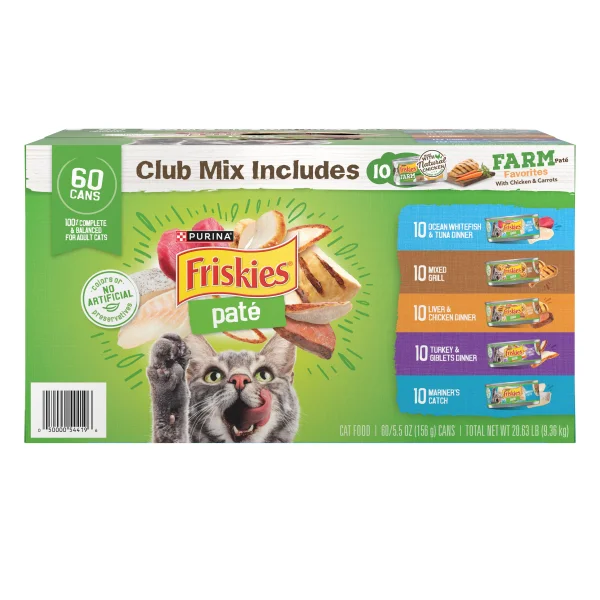 Friskies Pate Cat Food Variety Pack 60-5.5 oz
