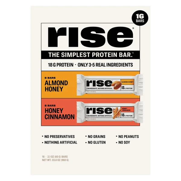 Rise Protein Bar Variety Pack 16-2.1 oz