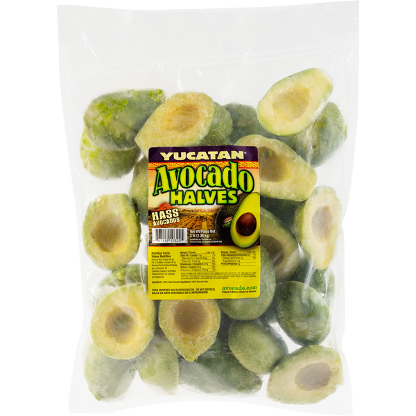 Yucatan Frozen Avocado Halves 3 lbs