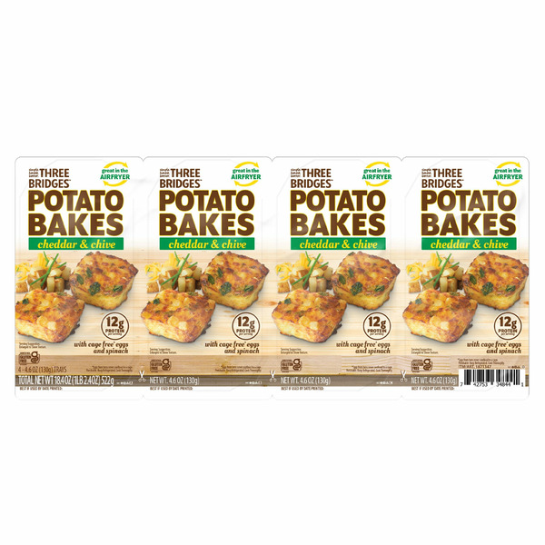 Three Bridges Cheddar & Chive Potato Bakes 4-4.6 oz