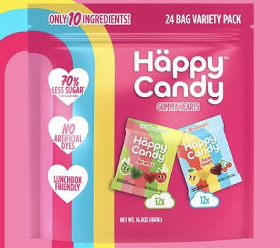 Happy Candy Gummy Hearts 24-0.7 oz