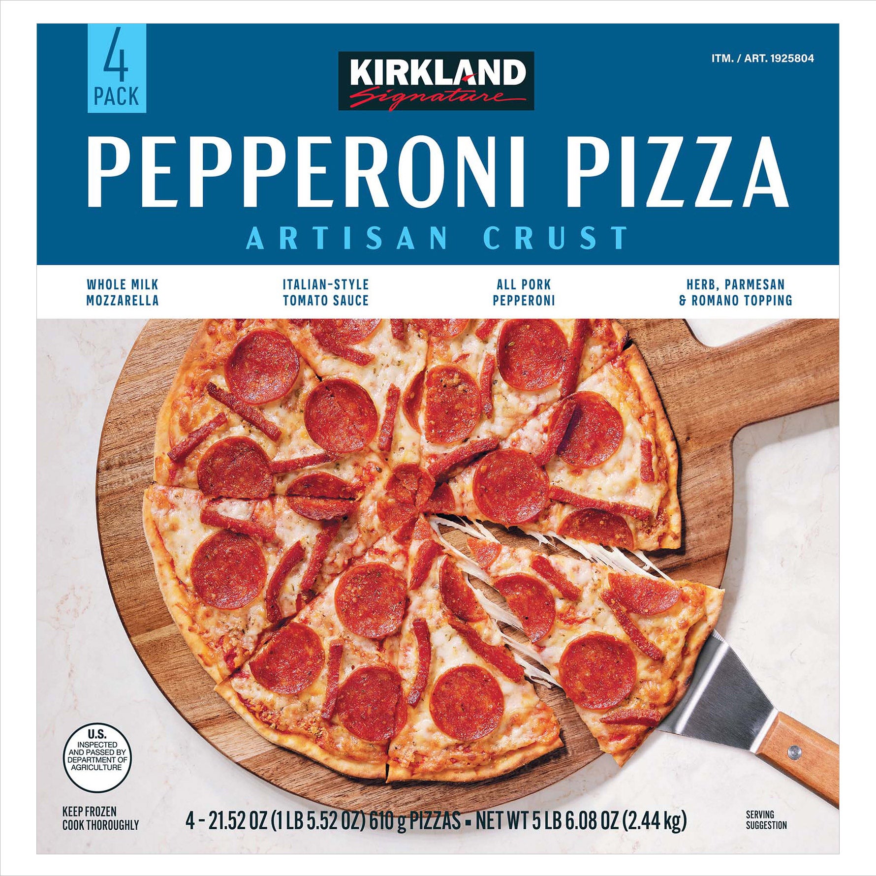 Kirkland Signature Pepperoni Pizza 4-21.52 oz