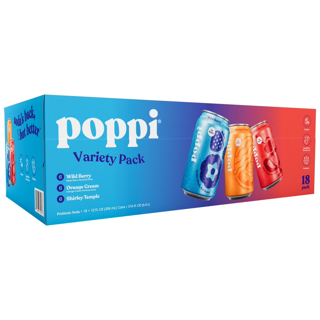 Poppi Juicy Variety 18-12 oz
