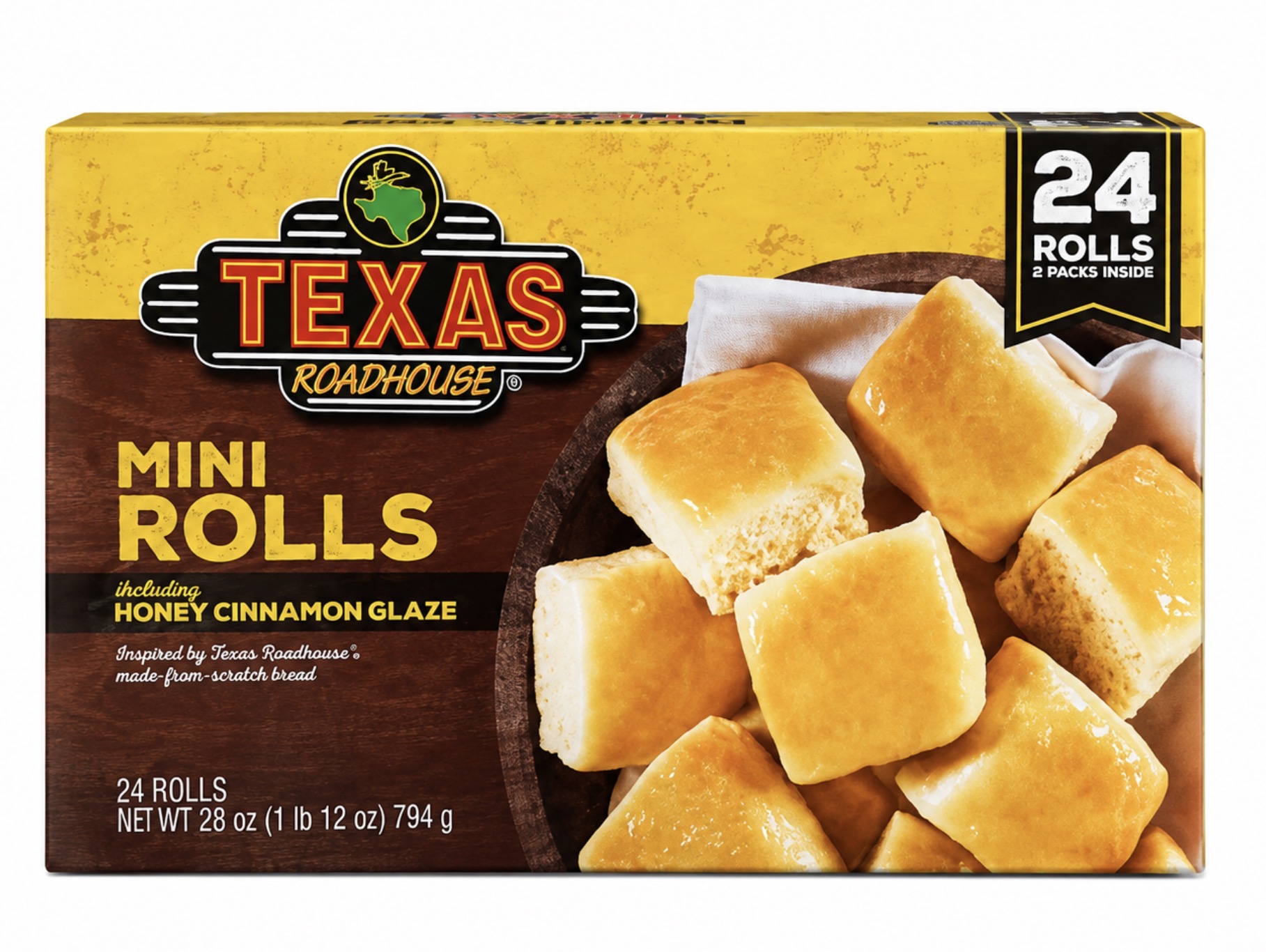 Texas Roadhouse Cinnamon Mini Rolls 24 ct