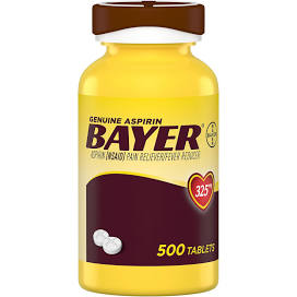 Bayer Aspirin Tablet 325MG, 500 ct