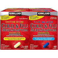 Kirkland Signature Cold & Flu Multi-Symptom Caplets Day 2 x 60 ct / Night 48 ct