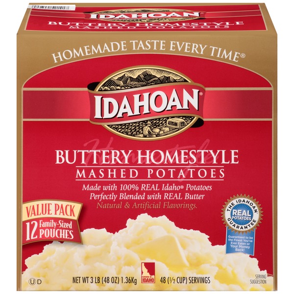 Idahoan Buttery Homestyle Mashed Potatoes 12-4 oz