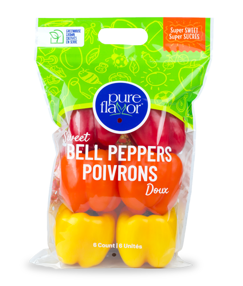 Mixed Bell Peppers Greenhouse Grown 6 ct