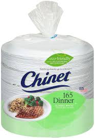 Chinet Classic Dinner 10 3/8” Plates 165 ct