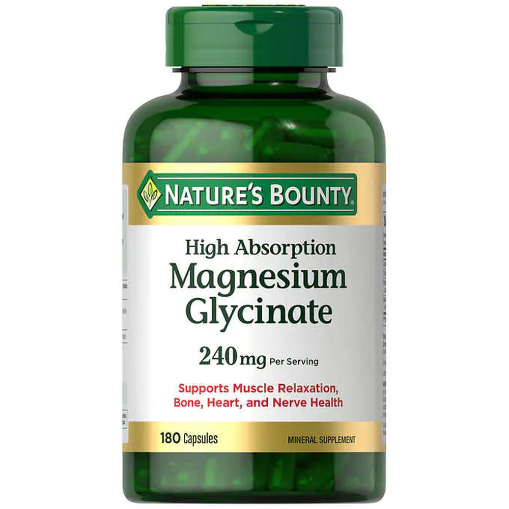 Nature's Bounty Magnesium Glycinate 180 ct