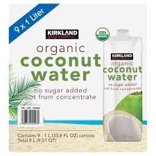 Kirkland Signature Organic Coconut Water No Sugar 9-1L