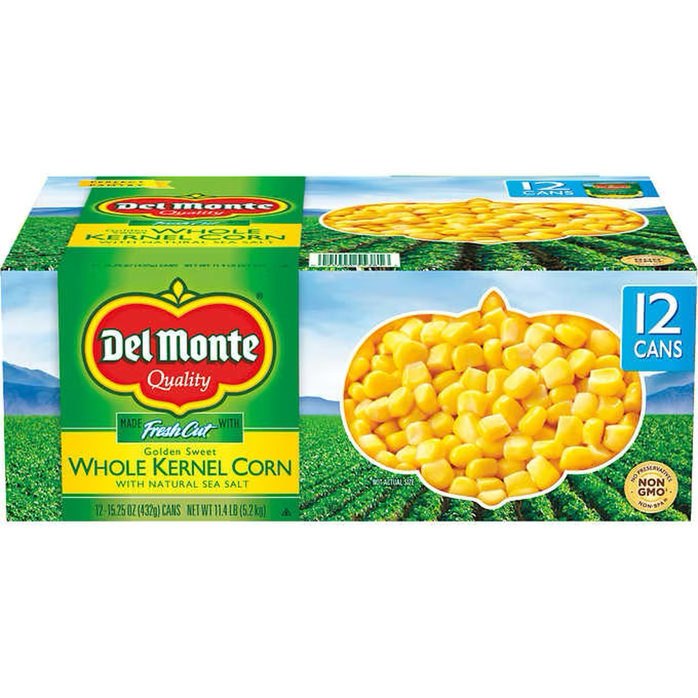 Del Monte Whole Kernel Corn 12-15.25 oz