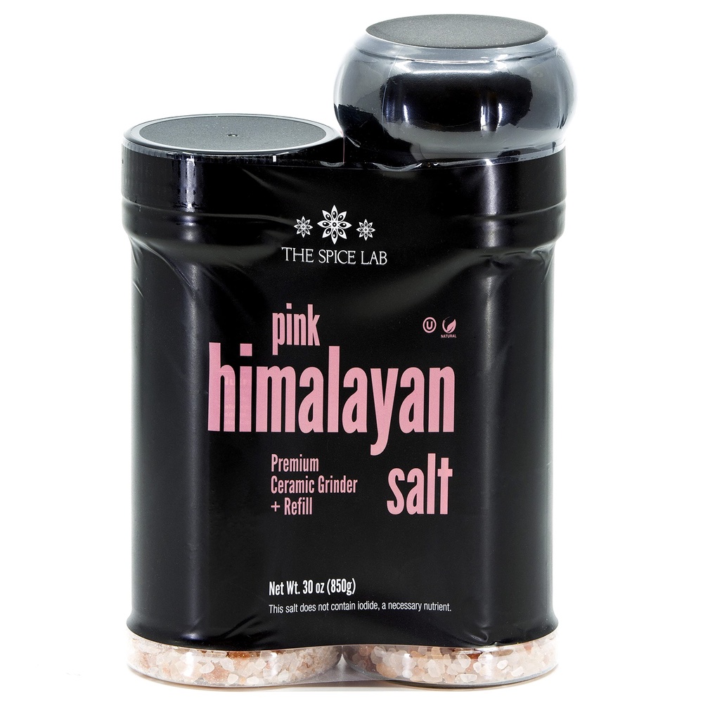 The Spice Lab Himalayan Salt Grinder and Refill 2-15 oz