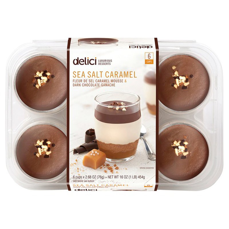 Delici Sea Salt Caramel Mousse, 6 ct 