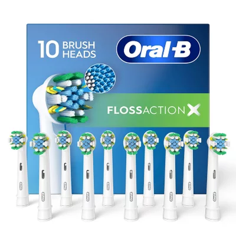 Oral-B Floss Action Replacement Electric Toothbrush Heads 10 ct