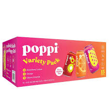 Poppi Soda Variety Pack Red 15-12 oz 