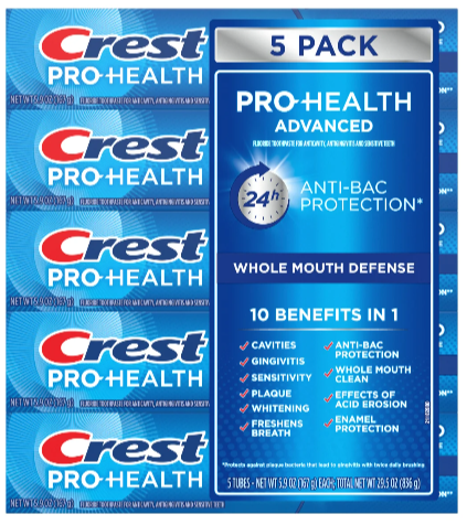 Crest Pro-Health Avanced Toothpaste 5-5.9 9.