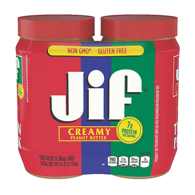 Jif Creamy Peanut Butter 2-48 oz